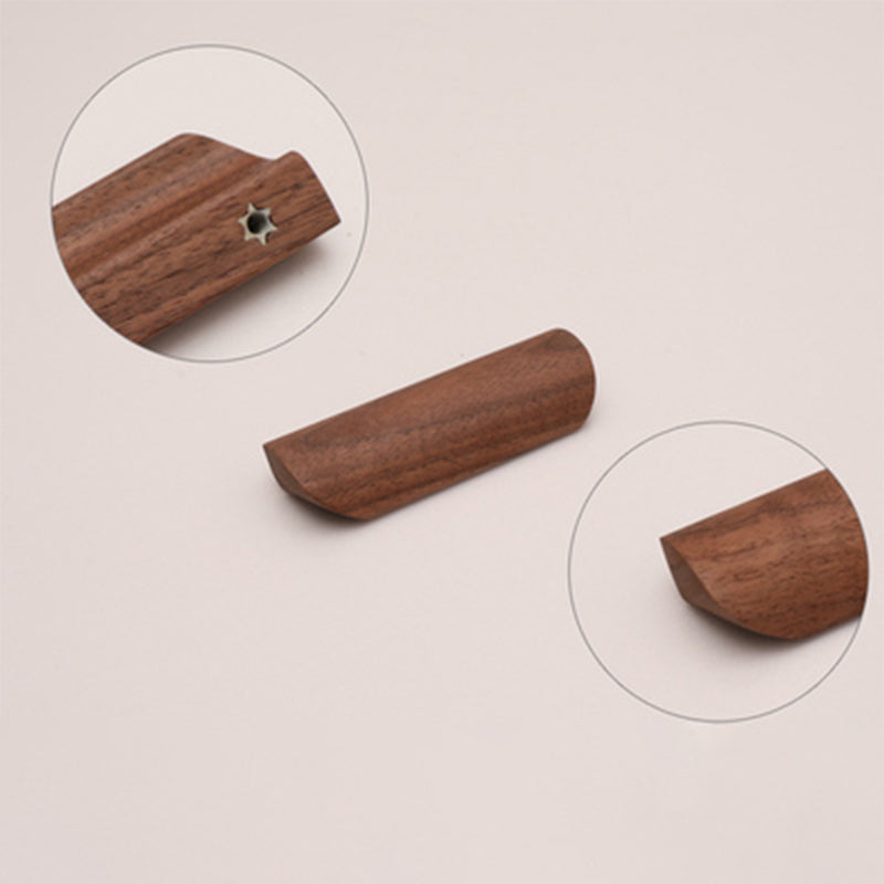Walnut Wood Handles for Cabinet and Drawers by LookiDecor