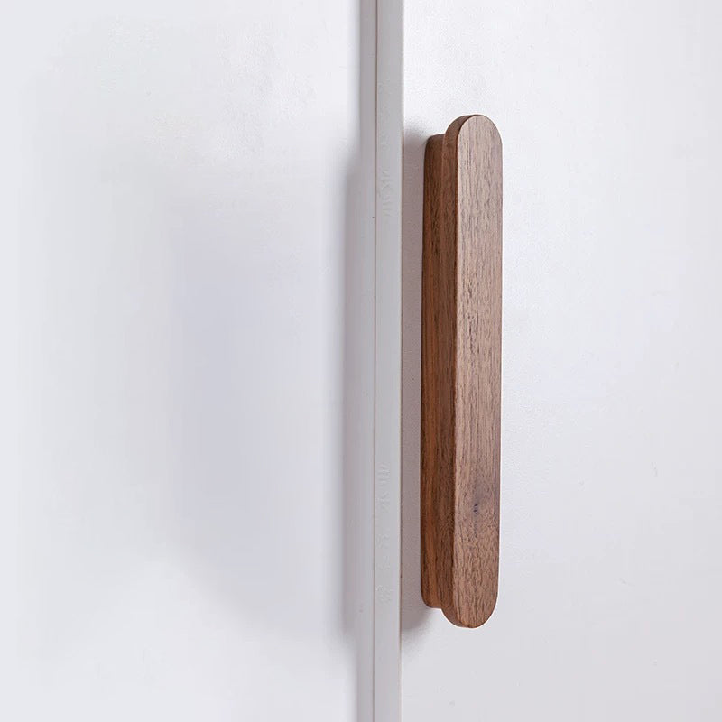 Walnut Wood Kitchen Cabinets Pulls for Drawers by LookiDecor