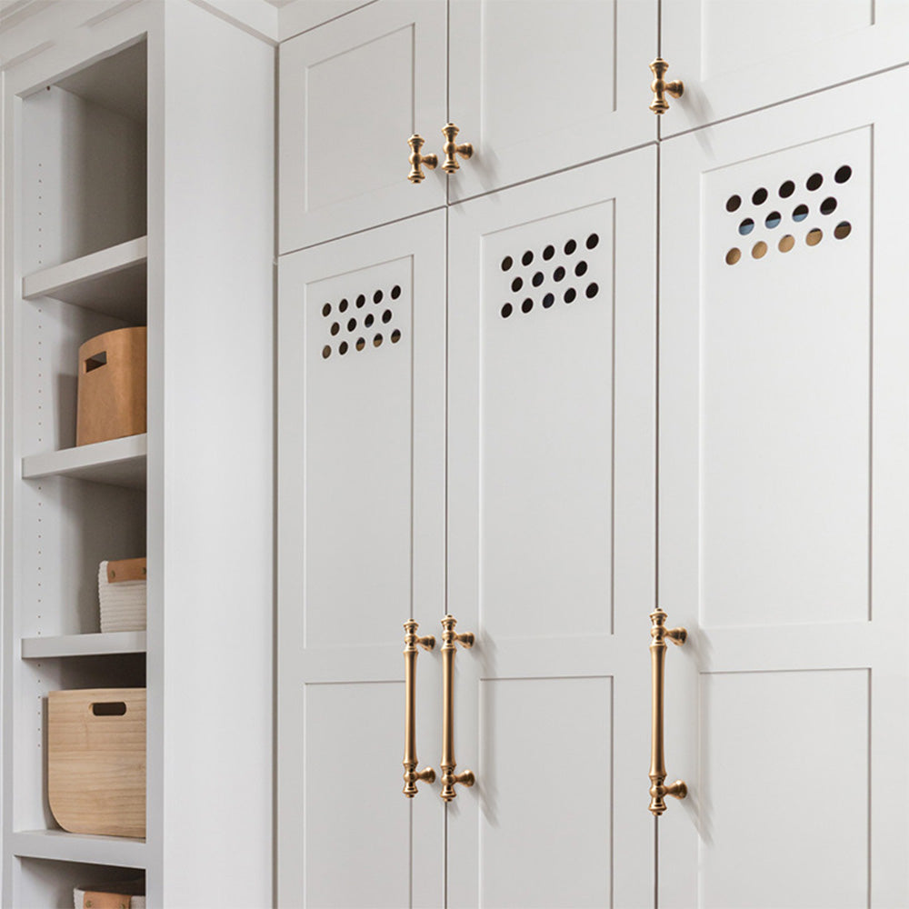 Gold Aluminum Bar Cabinet Door Drawer Pulls for Kitchens by LookiDecor