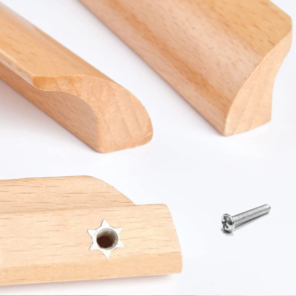 Beech Wooden Handles for Cabinet and Drawers by LookiDecor