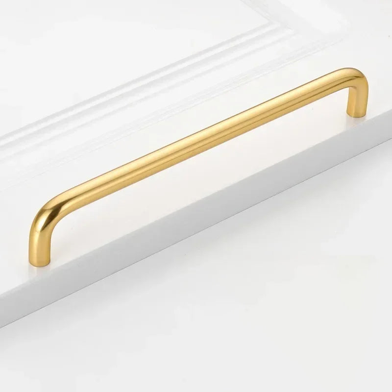 Gold Aluminum Alloy Kitchen Cabinet Handles for Closets Drawer Dresser by LookiDecor