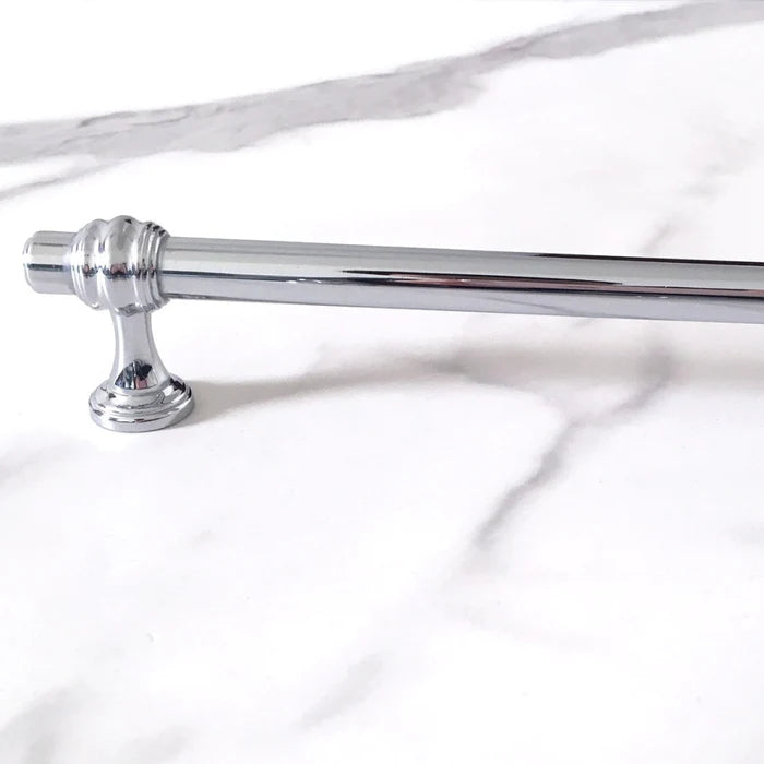 Silver Zinc Alloy Polished Bar Kitchen Cabinet Handles by LookiDecor
