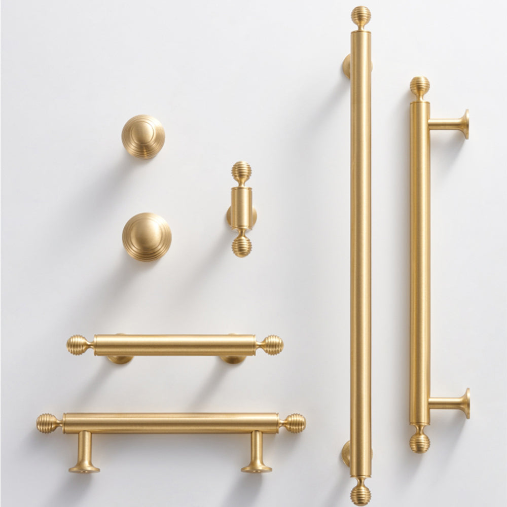 Solid Brass Gold T-BAR Closets Pull Cabinet Furniture Handles by LookiDecor
