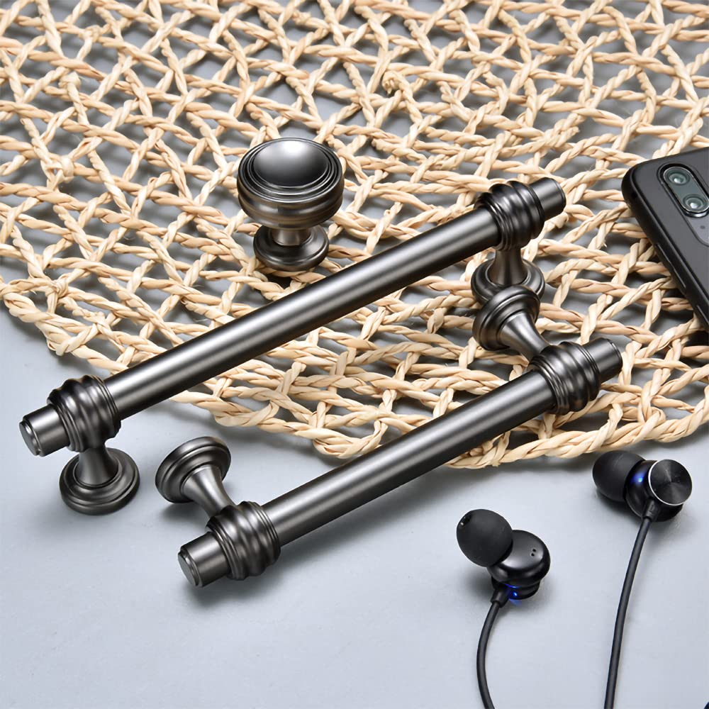Black Zinc Alloy Polished Bar Cabinet Handles Pulls by LookiDecor