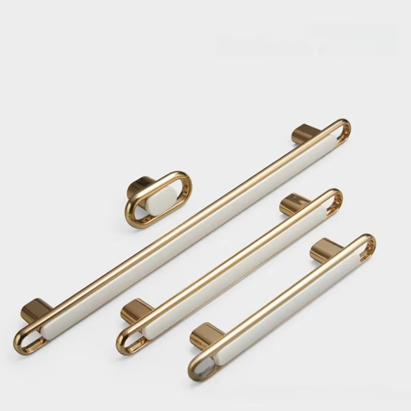 Modern White Zinc Alloy Cabinet Pulls