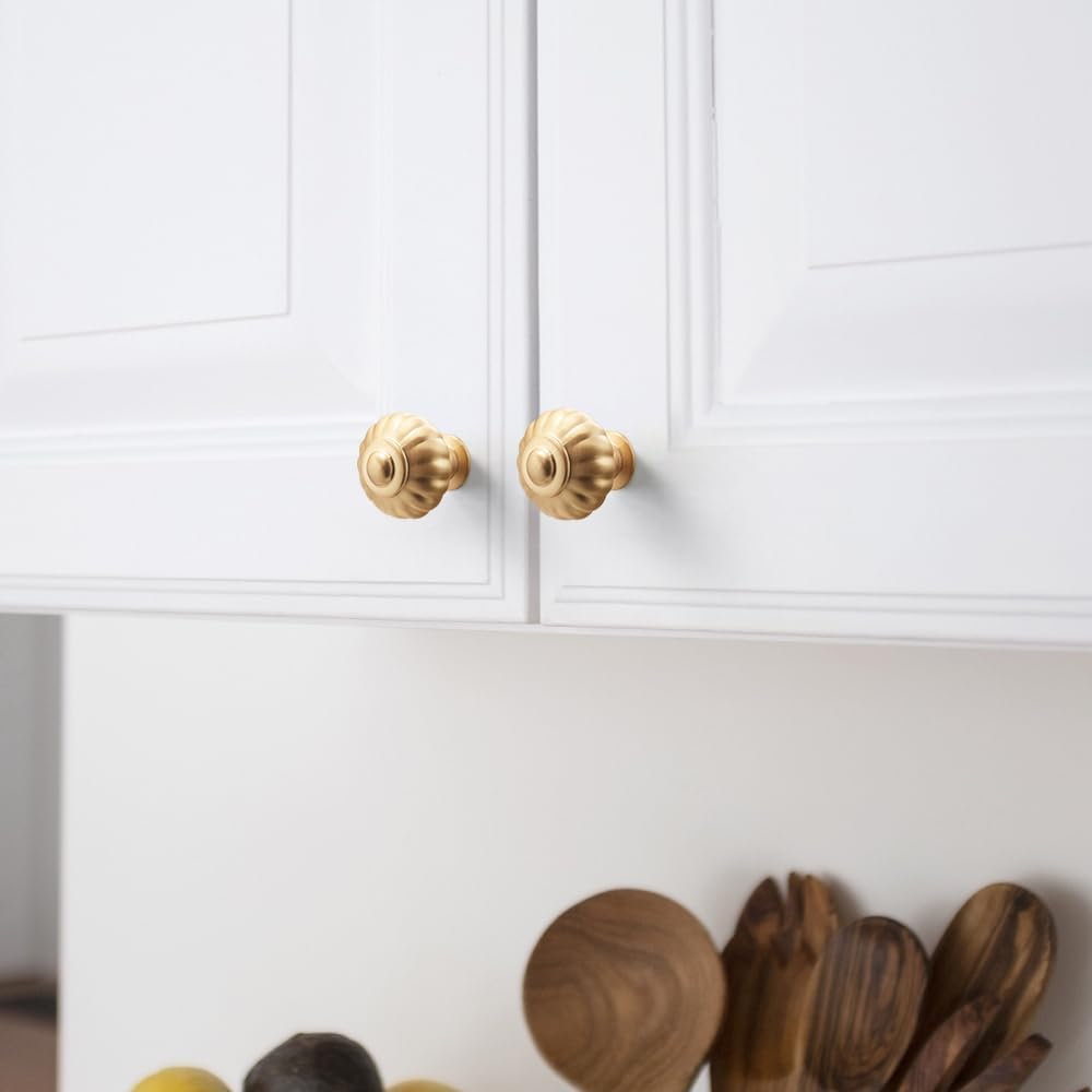 Gold Pumpkin Head Closets Door Cabinet Handles by LookiDecor