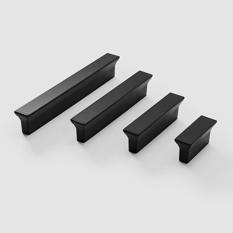 Black Trapezoid Cabinet Handles T-shaped Closets Door Handles by LookiDecor