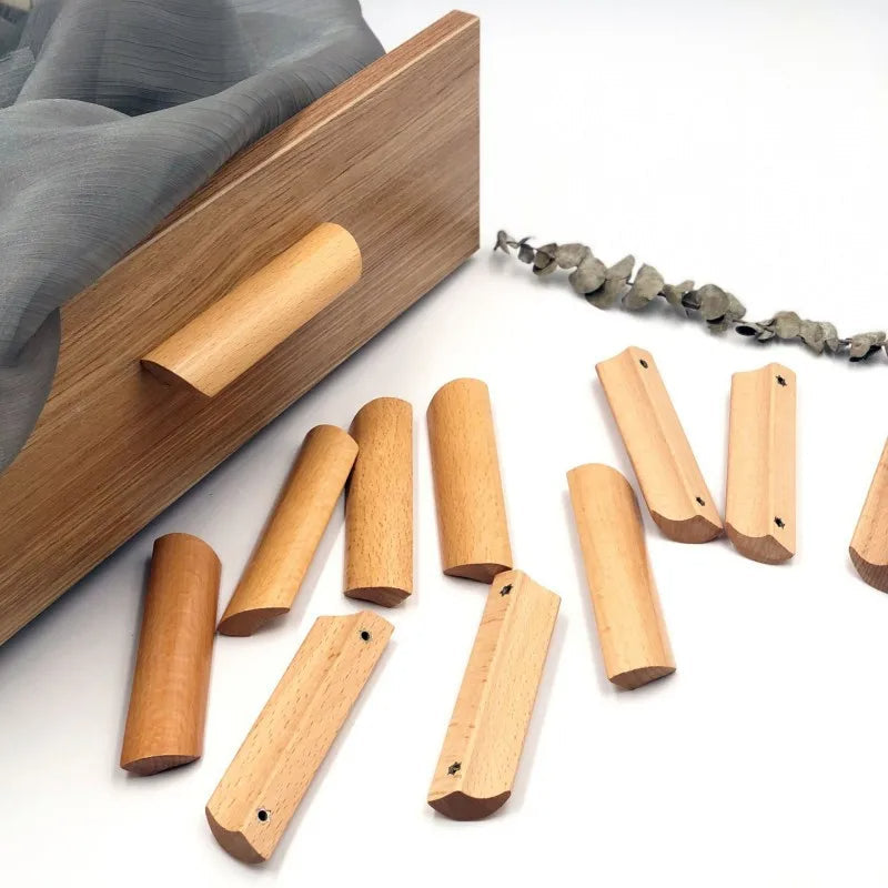 Beech Wooden Handles for Cabinet and Drawers by LookiDecor