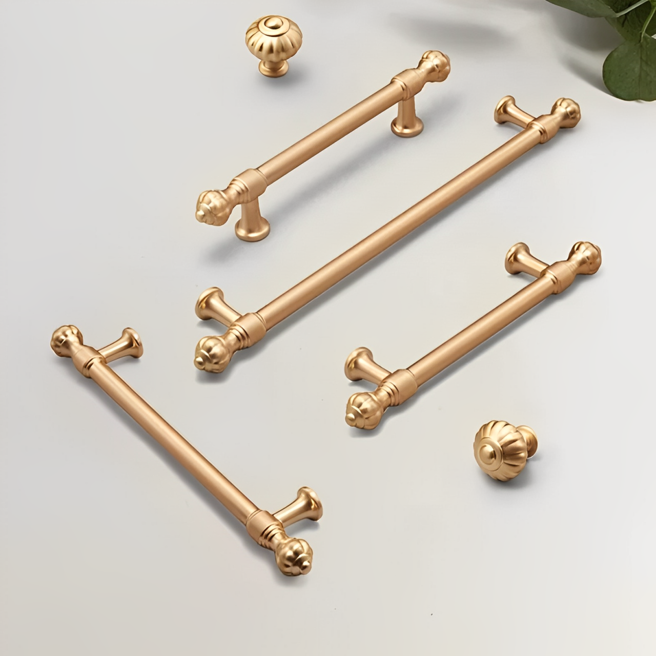 Gold Pumpkin Head Closets Door Cabinet Handles by LookiDecor