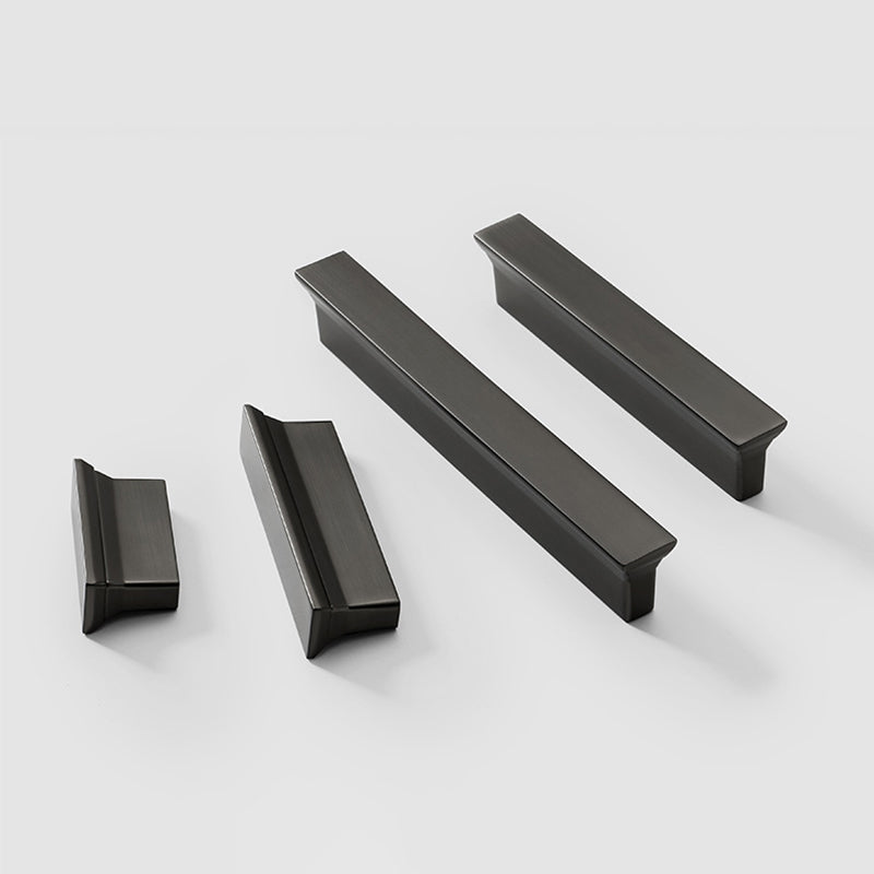 Pearl Gray Trapezoid Cabinet Handles T-Shaped Closets Cabinets Door Pulls by LookiDecor