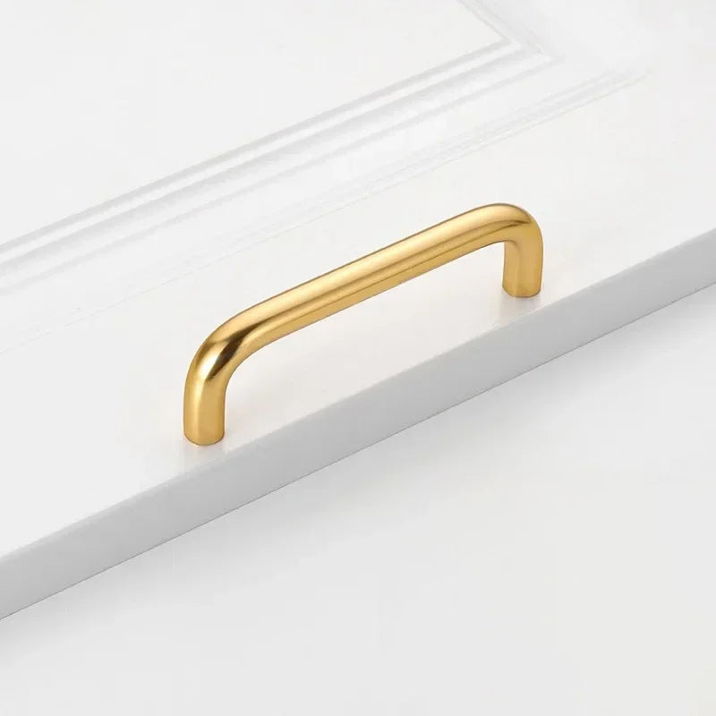 Gold Aluminum Alloy Kitchen Cabinet Handles for Closets Drawer Dresser by LookiDecor