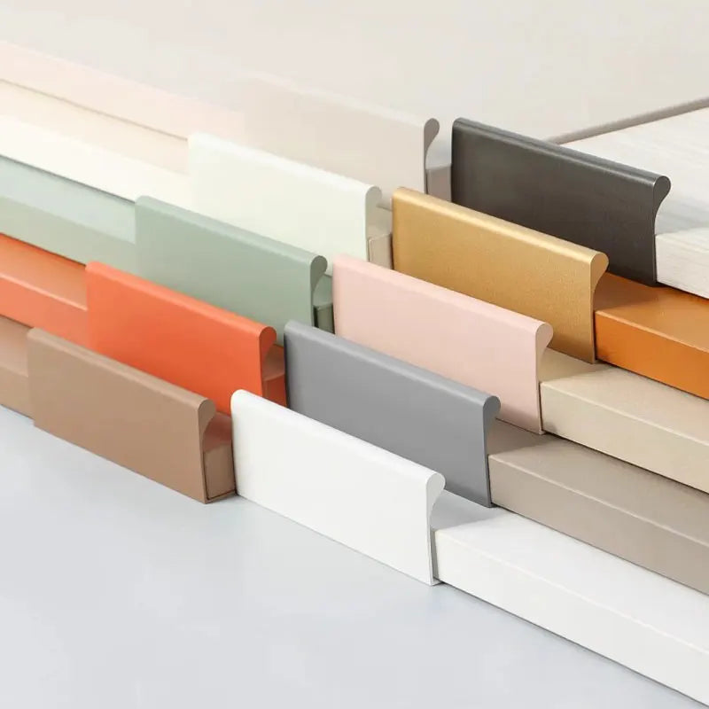 Colorful Invisible Edge Pull Handles Aluminum Drawer Closets Pulls by LookiDecor