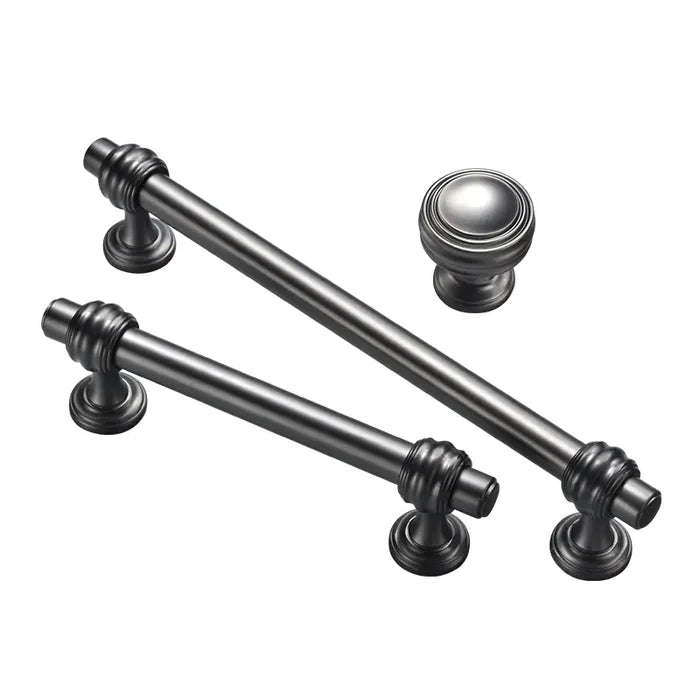 Black Zinc Alloy Polished Bar Cabinet Handles Pulls by LookiDecor