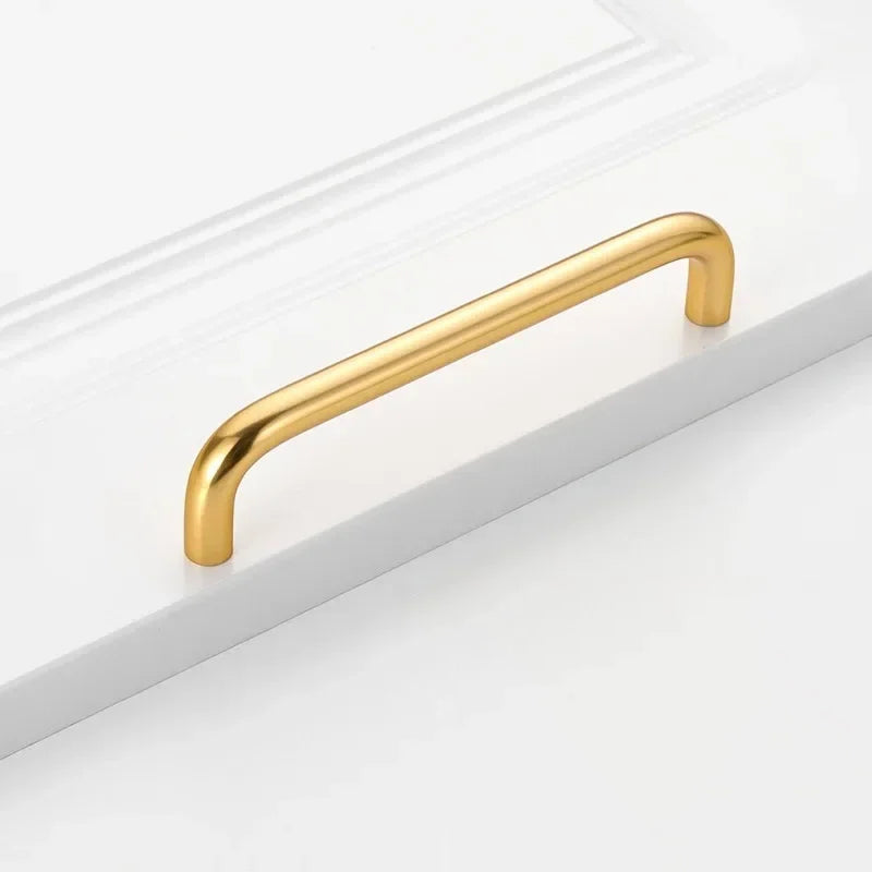 Gold Aluminum Alloy Kitchen Cabinet Handles for Closets Drawer Dresser by LookiDecor