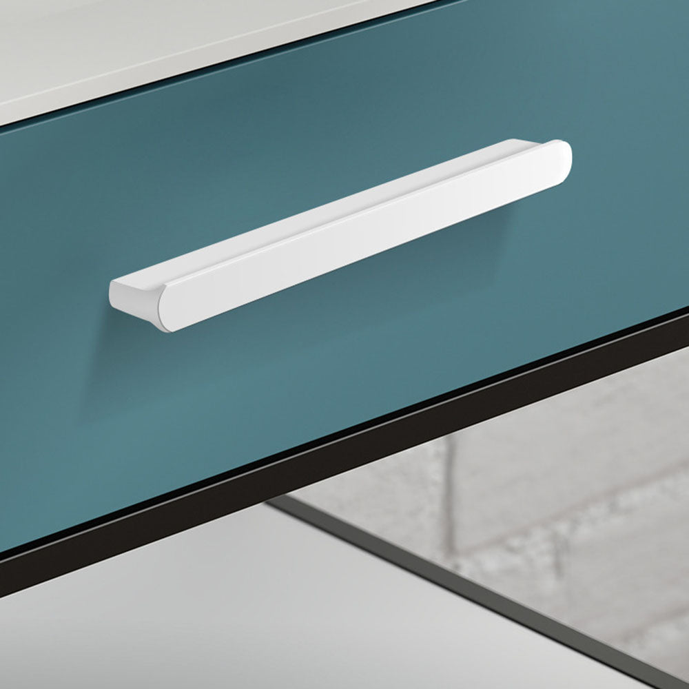 Large White Aluminum Cabinet Handles and Drawer Pulls for Bedroom by LookiDecor