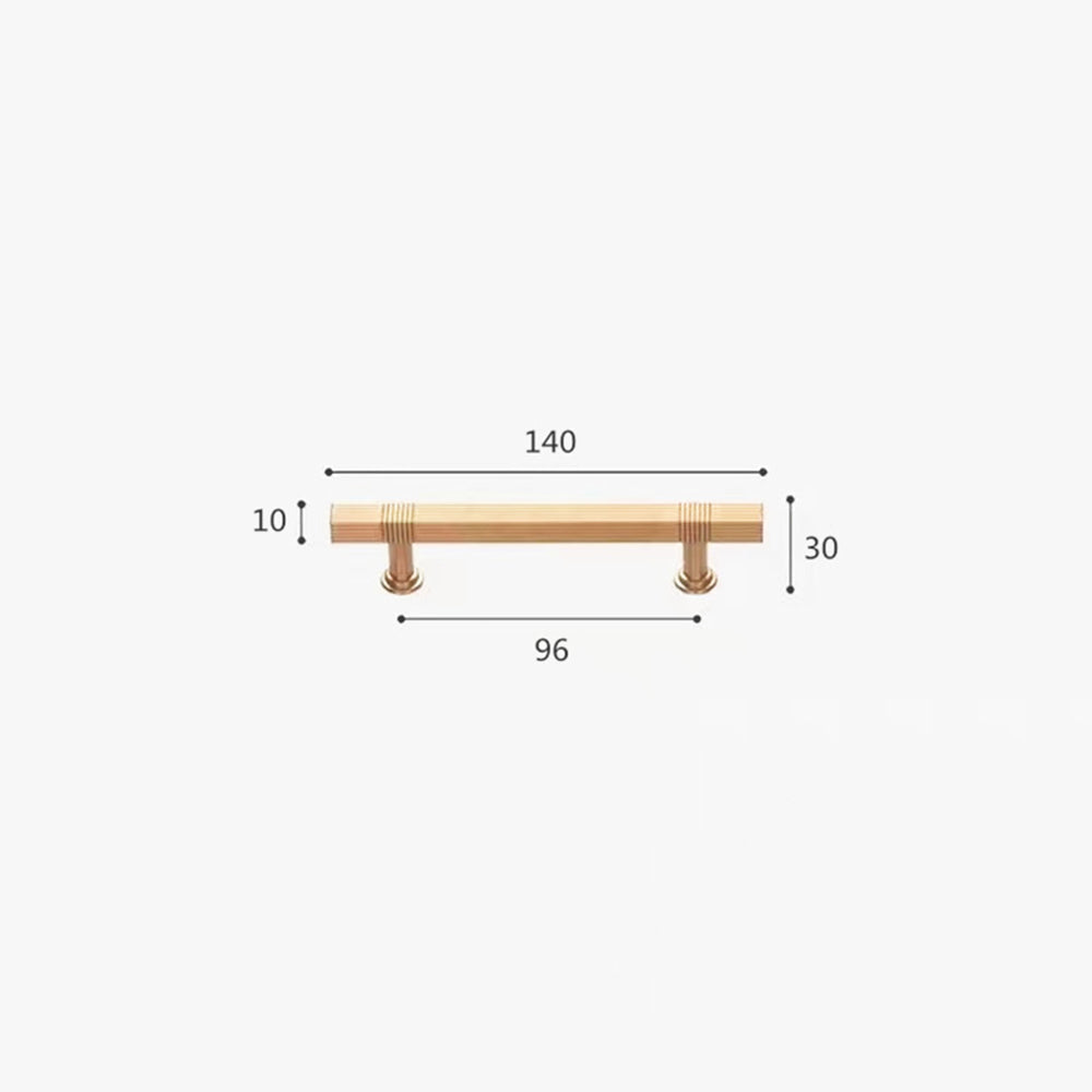 Gold Stain Finish Knurled Design Kitchen Cabinet Bar Pull Handles by LookiDecor