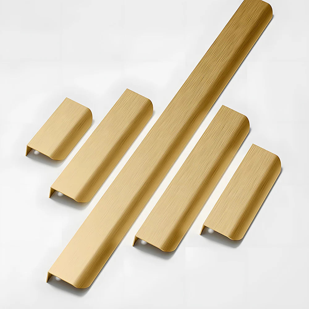 Brushed Gold Cabinet Drawer Edge Pulls by LookiDecor
