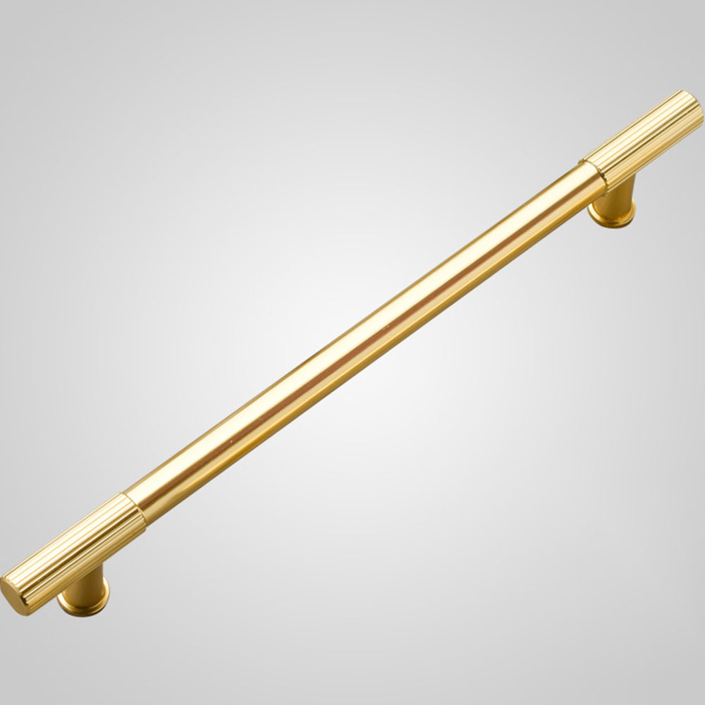 Gold Polished Finish Lines Style Cabinet T Bar Handle by LookiDecor