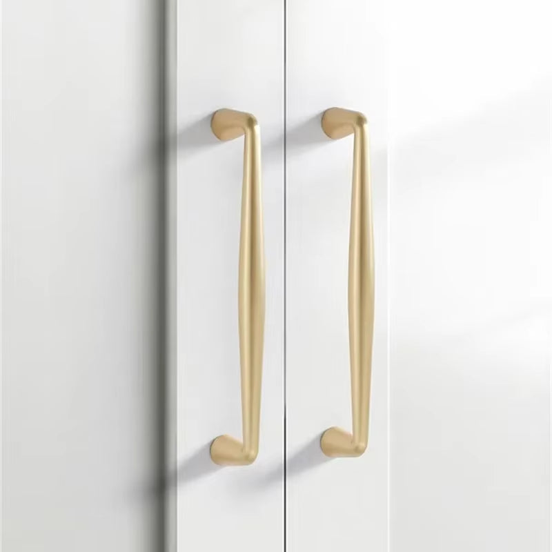Brushed Gold Zinc Alloy Cabinet Handles for Furniture by LookiDecor