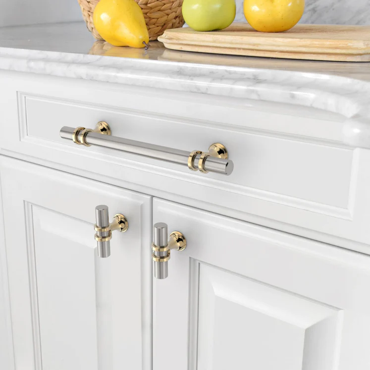 Silver Gold Zinc Alloy Cabinet Drawer Bar Pull Handle by LookiDecor