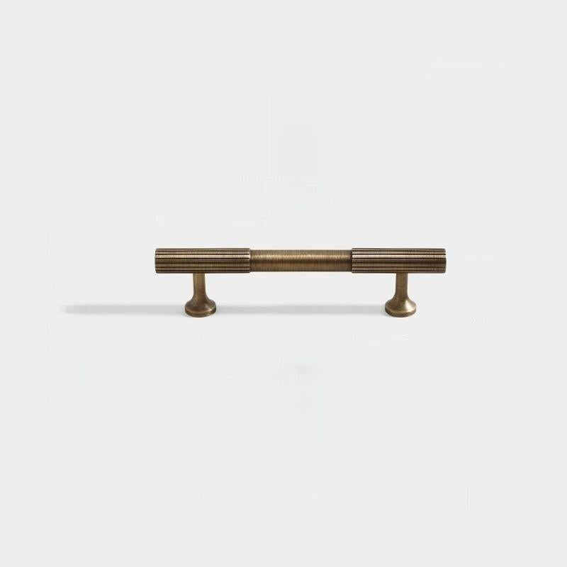 Stripe Pure Copper Antique Bronze Cabinet Handles by LookiDecor
