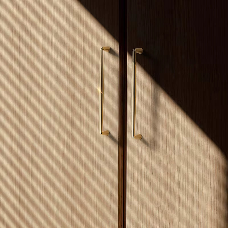 Bright Gold Zinc Alloy Cabinet Handles for Closets Drawers by LookiDecor
