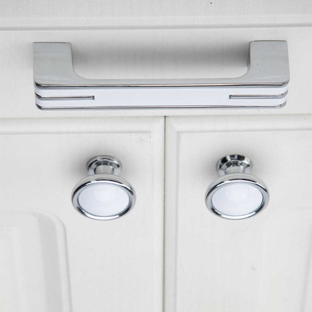 Black and Chrome Modern Cabinet Handles for Kitchens and Drawers by LookiDecor