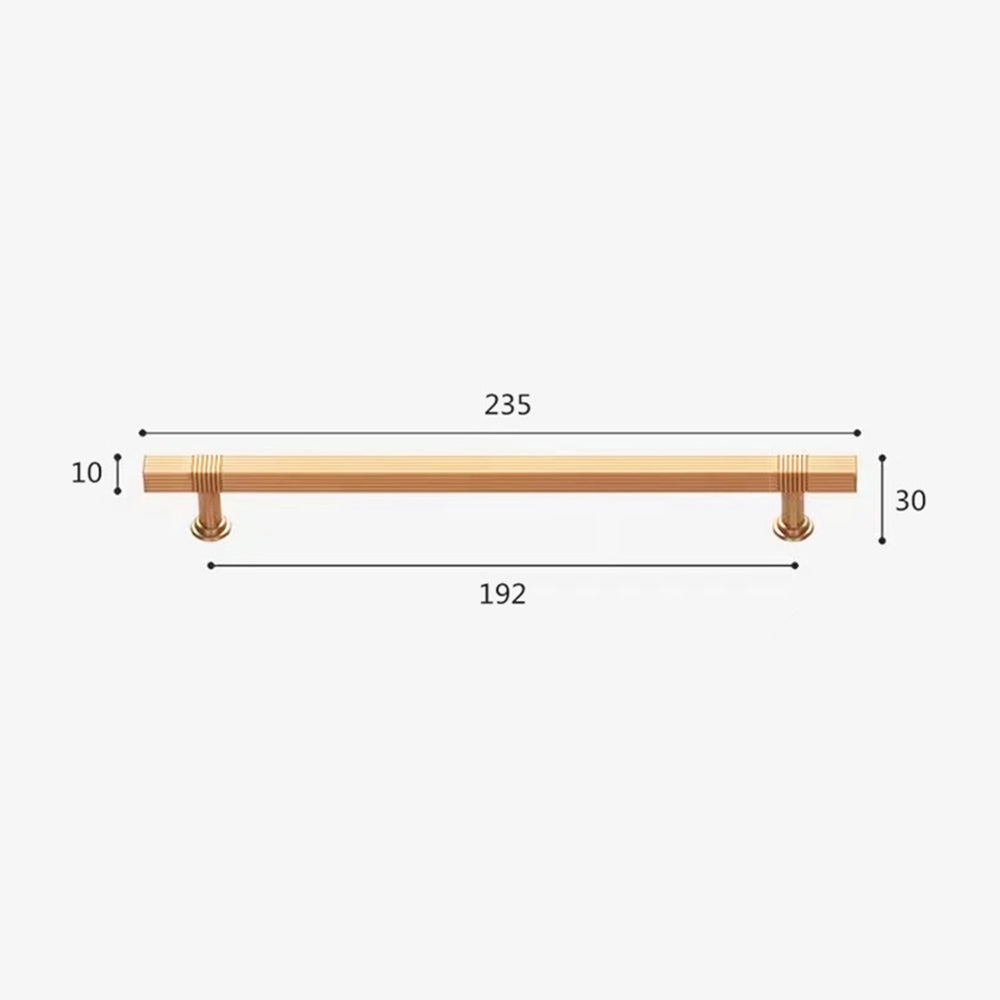 Gold Stain Finish Knurled Design Kitchen Cabinet Bar Pull Handles by LookiDecor