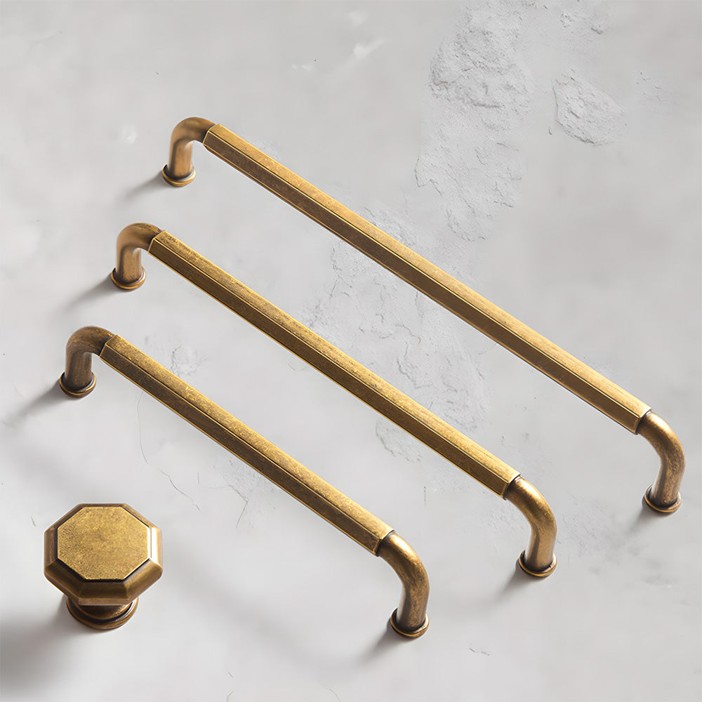 Antique Bronze Solid Brass Kitchen Cabinet Pulls by LookiDecor