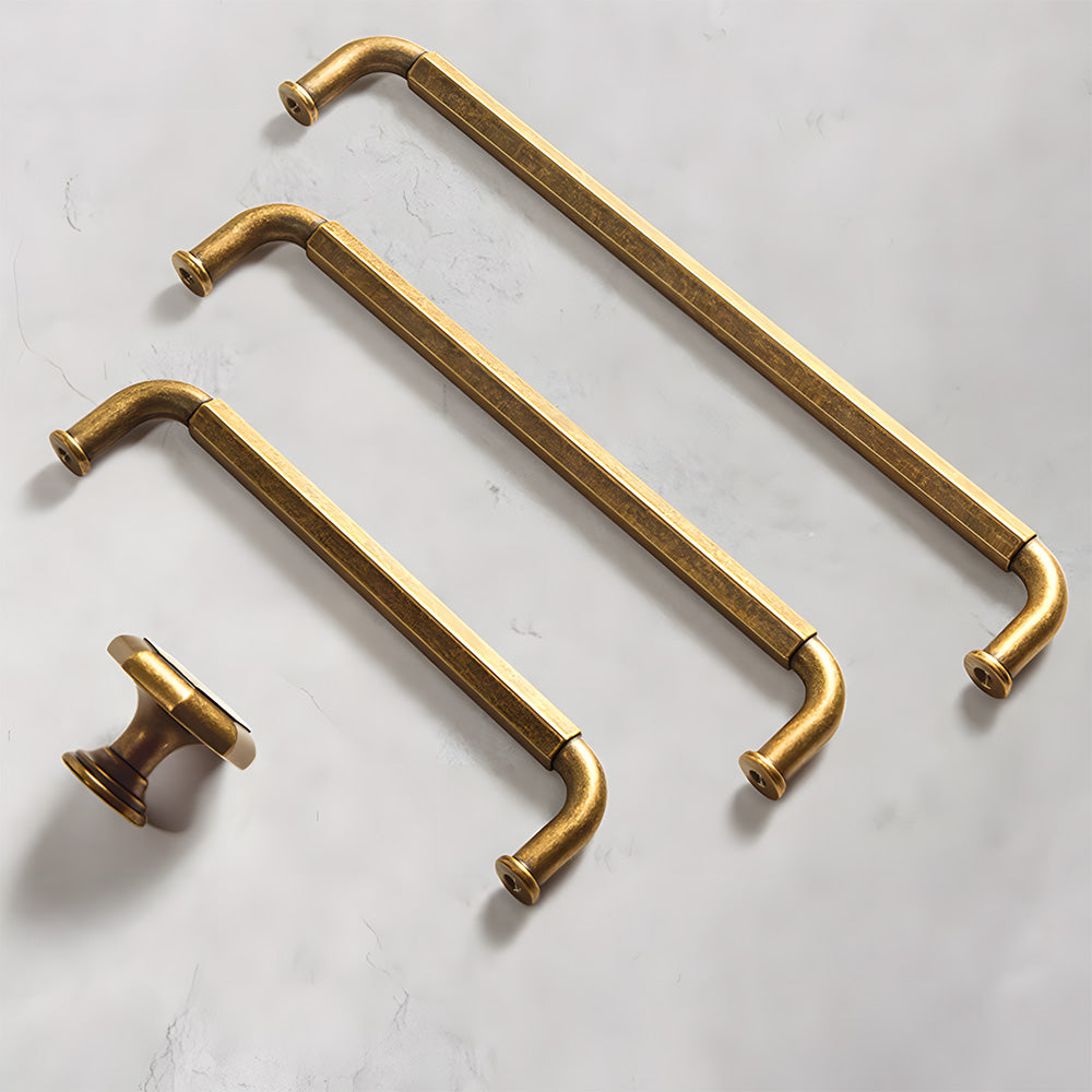 Antique Bronze Solid Brass Kitchen Cabinet Pulls by LookiDecor