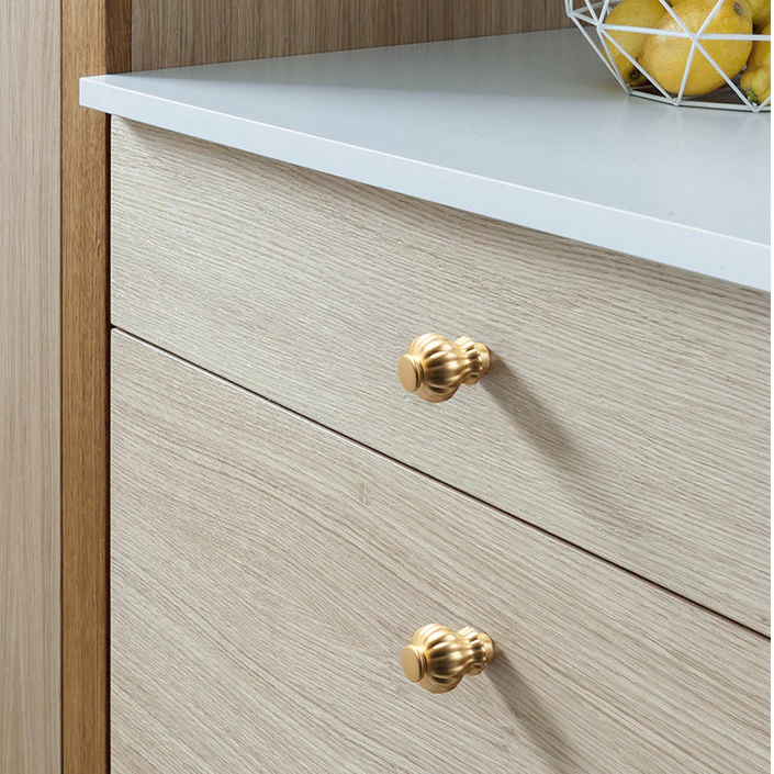 Gold Pumpkin Head Closets Door Cabinet Handles by LookiDecor