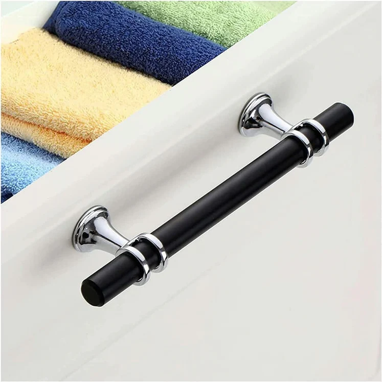 Black Silver Zinc Alloy Fashion Kitchen Cabinet Handles by LookiDecor