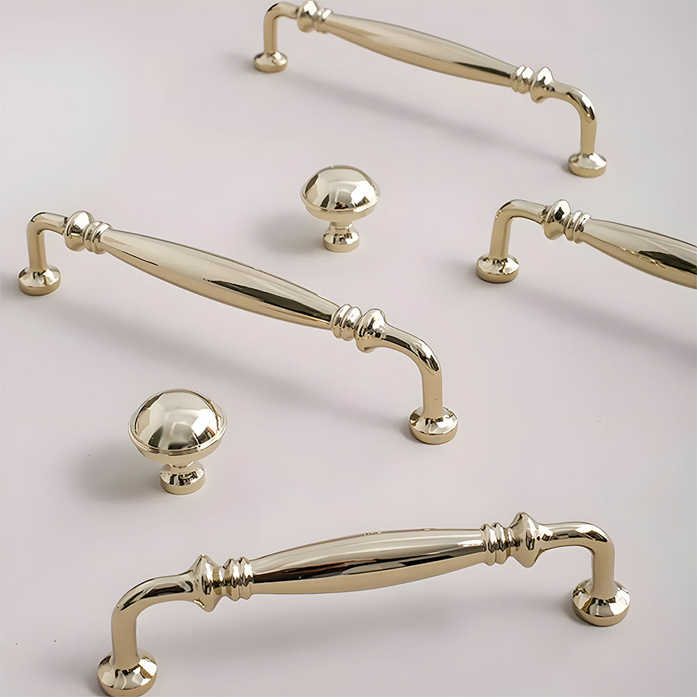 Gold Polished Brass Finish Cabinet D Bar Pull Handles