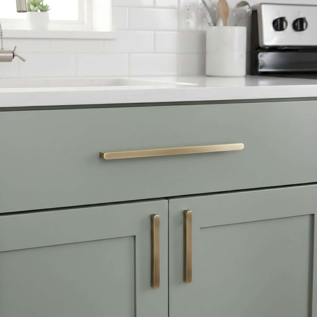 Antique Bronze Brass Edge Cabinet Handles by LookiDecor
