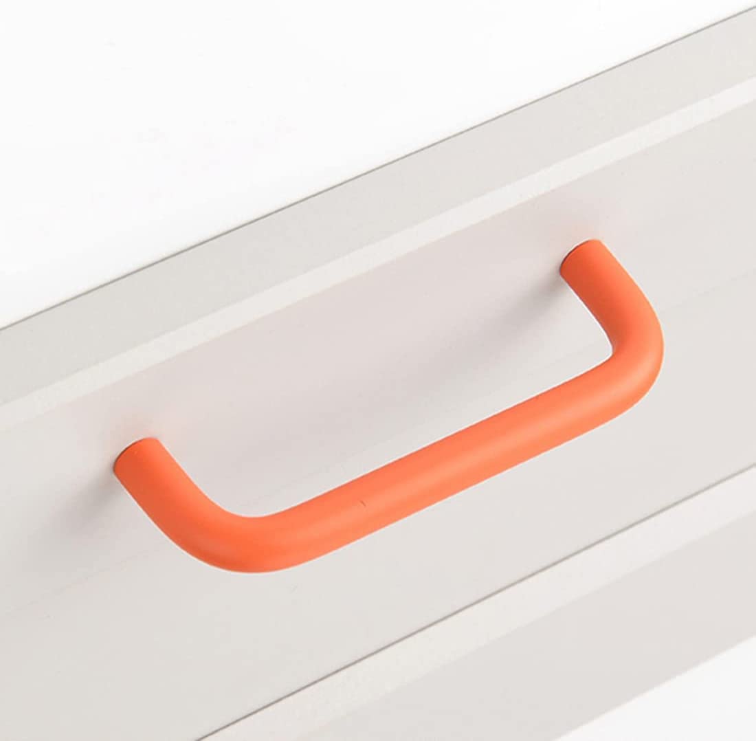 Orange Macaron Cabinet Handles for Kids' Rooms by LookiDecor