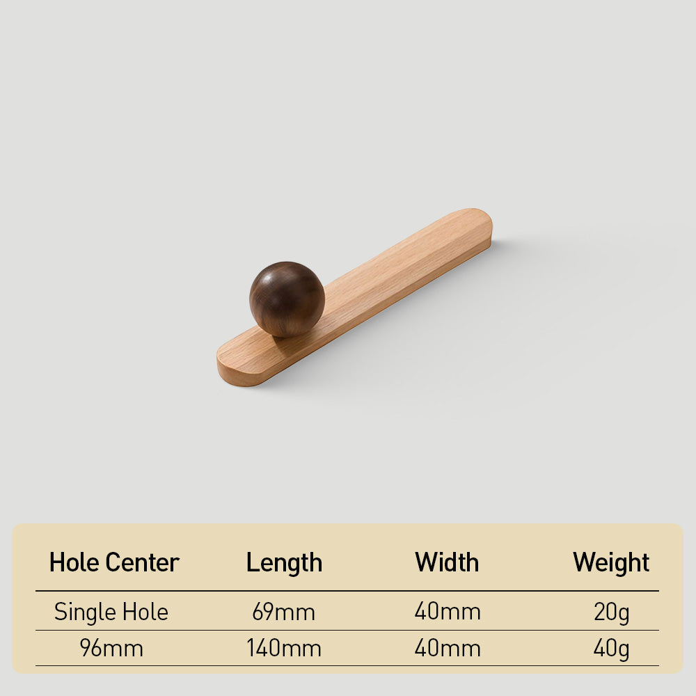 Modern Natural Wood Cabinet Handles by LookiDecor