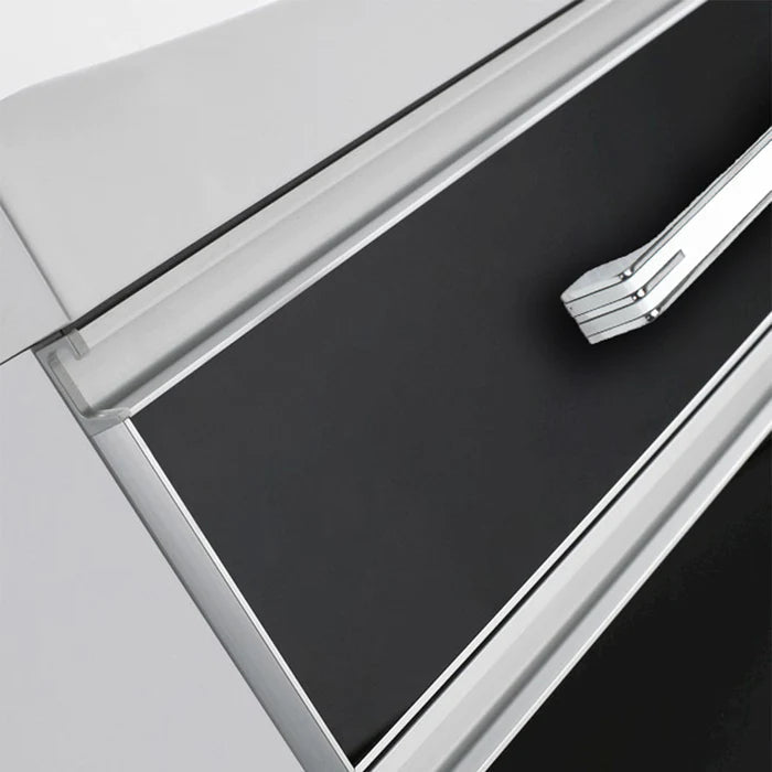 Black and Chrome Modern Cabinet Handles for Kitchens and Drawers by LookiDecor