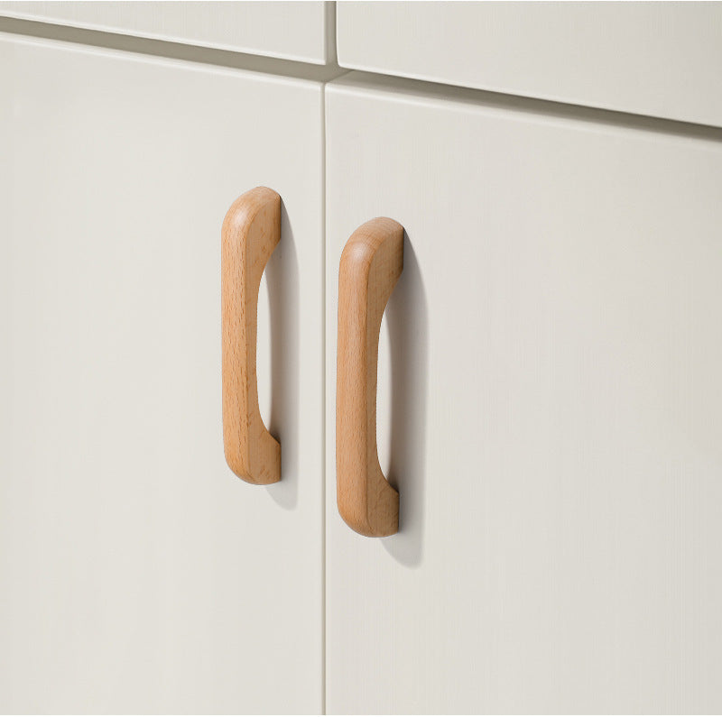 Beech Wooden Kitchen Cabinet Handles Cabinets Drawer Pulls by LookiDecor