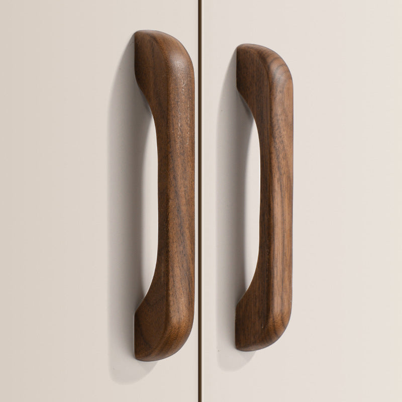 Walnut Wood Cabinet Handles for Kitchens and Closets by LookiDecor