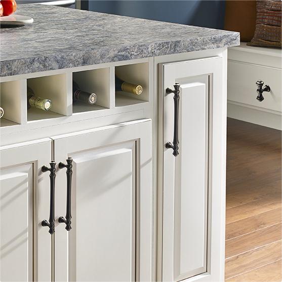 Modern Black Aluminum Cabinet Pulls On Cabinets by LookiDecor