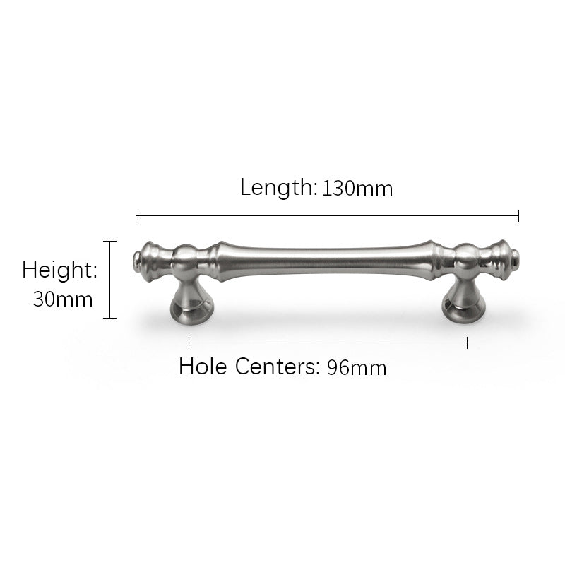 Silver Polished Bar Cabinet Handles and Drawer Pulls Handles for Kitchens by LookiDecor