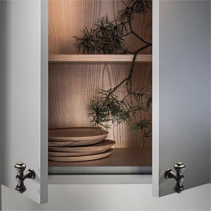 Modern Black Aluminum Cabinet Pulls On Cabinets by LookiDecor