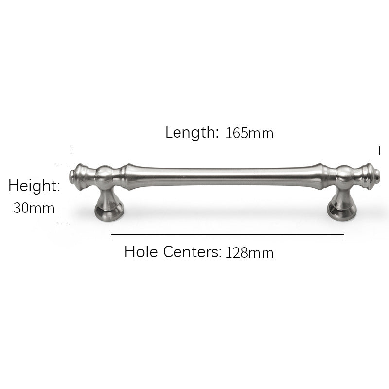 Silver Polished Bar Cabinet Handles and Drawer Pulls Handles for Kitchens by LookiDecor
