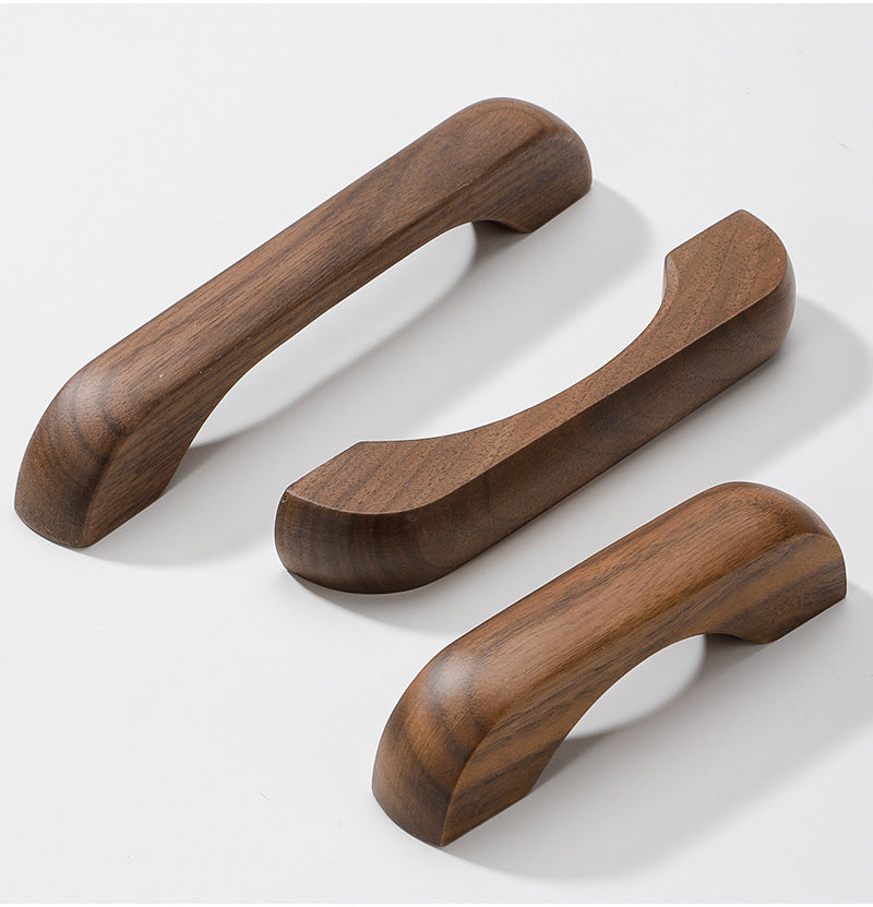 Walnut Wood Cabinet Handles for Kitchens and Closets by LookiDecor