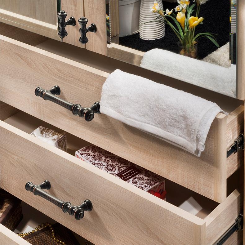 Modern Black Aluminum Cabinet Pulls On Cabinets by LookiDecor