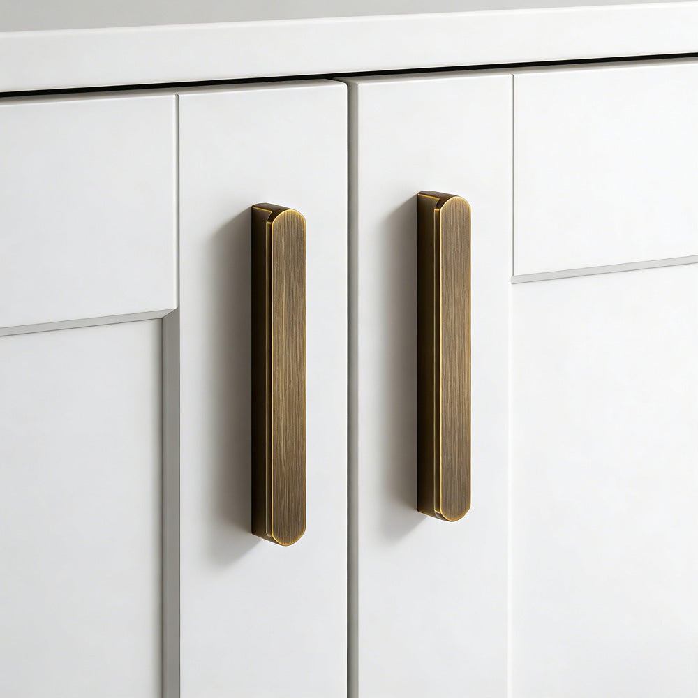 Antique Bronze Brass Edge Cabinet Handles by LookiDecor