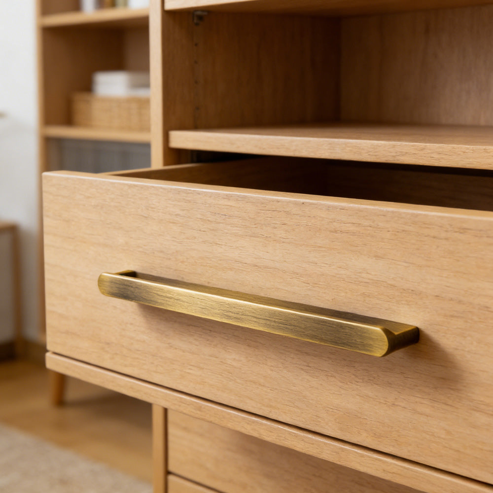 Antique Bronze Brass Edge Cabinet Handles by LookiDecor