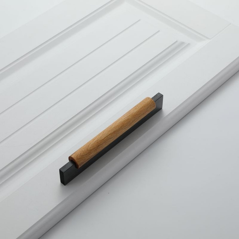 Wood Black Kitchen Cabinet Handles by LookiDecor