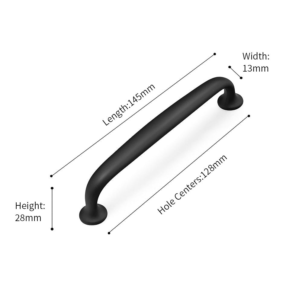 Minimalist Black Bow Kitchen Cabinet Handles Pulls by LookiDecor