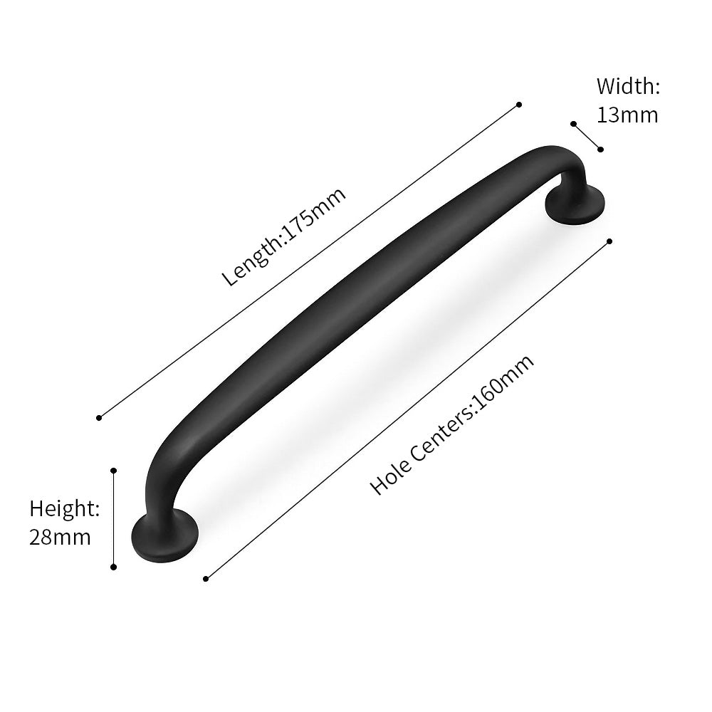 Minimalist Black Bow Kitchen Cabinet Handles Pulls by LookiDecor